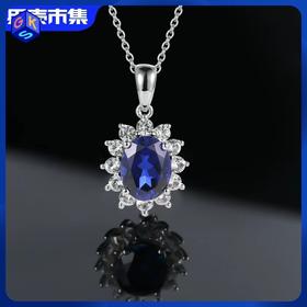 部分预售【蓝宝石】【任两件减20】古蝶高级定制培育合成蓝宝石系列项链手链戒指耳钉【配证书+精美首饰盒+礼袋】