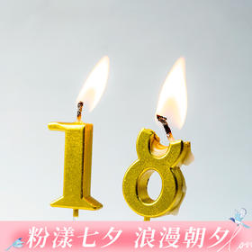 【500积分+0元】单买蜡烛不配送，仅同蛋糕一起配送 / 生日派对创意金数字蜡烛，金色数字蜡烛（深圳积分兑换）