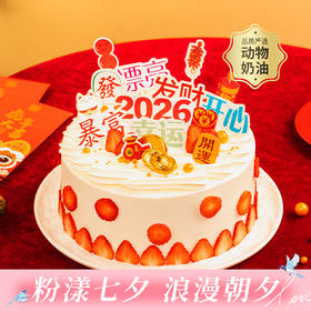 【暴富】2026暴富蛋糕，请收下发财、开心、好运，祝新的一年财源滚滚！（武汉幸福西饼蛋糕）