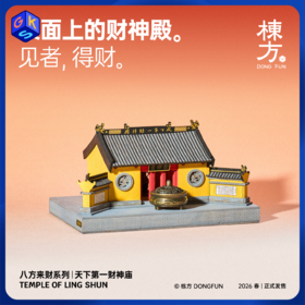 栋方榫卯积木 天下第一财神庙 原木材质 含涂色工具