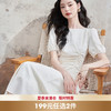 轻奢高级感气质优雅泡泡袖连衣裙女新款圆领收腰长裙V1040877 商品缩略图2
