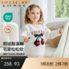【宝宝服饰】嫚熙儿童睡衣半边绒套装秋冬款樱桃男女童宝宝保暖分体家居服套装 商品缩略图0