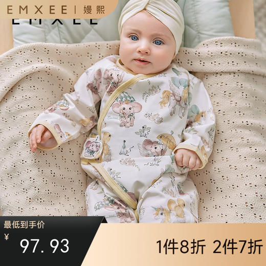 【宝宝服饰】嫚熙果果衣丝柔果棉婴儿连体衣新生儿宝宝蝴蝶衣服 商品图0