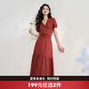 度假风套装女夏季围裹系带蝴蝶结泡泡袖上衣搭半裙两件套V0950577 商品缩略图0