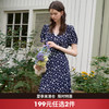 法式浪漫文艺风泡泡袖连碎花裙女蕾丝花边V领连衣裙V0650254/V0051043 商品缩略图0