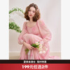 【雪纺印花】法式浪漫方领晕染长袖连衣裙女收腰长裙V0650253 商品缩略图0