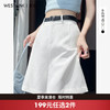 西遇天丝亚麻西装五分裤女2026年夏季新款高腰阔腿薄款A字短裤SS060384 商品缩略图0