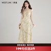 西遇法式连衣裙女2026年夏季新款小飞袖荷叶边收腰显瘦茶歇长裙SS060358 商品缩略图0