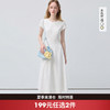 西遇法式极简纯色连衣裙女2026年夏季新款圆领立体分割显瘦中长裙SS060537 商品缩略图0
